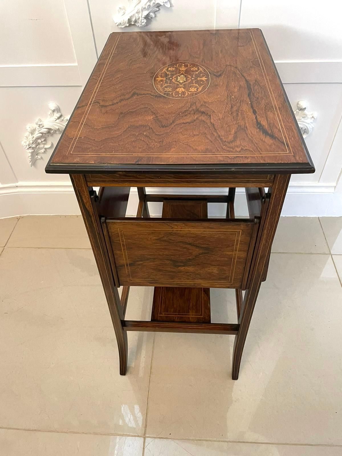 Unusual Antique Edwardian Quality Rosewood Inlaid Centre Table photo 1785.0