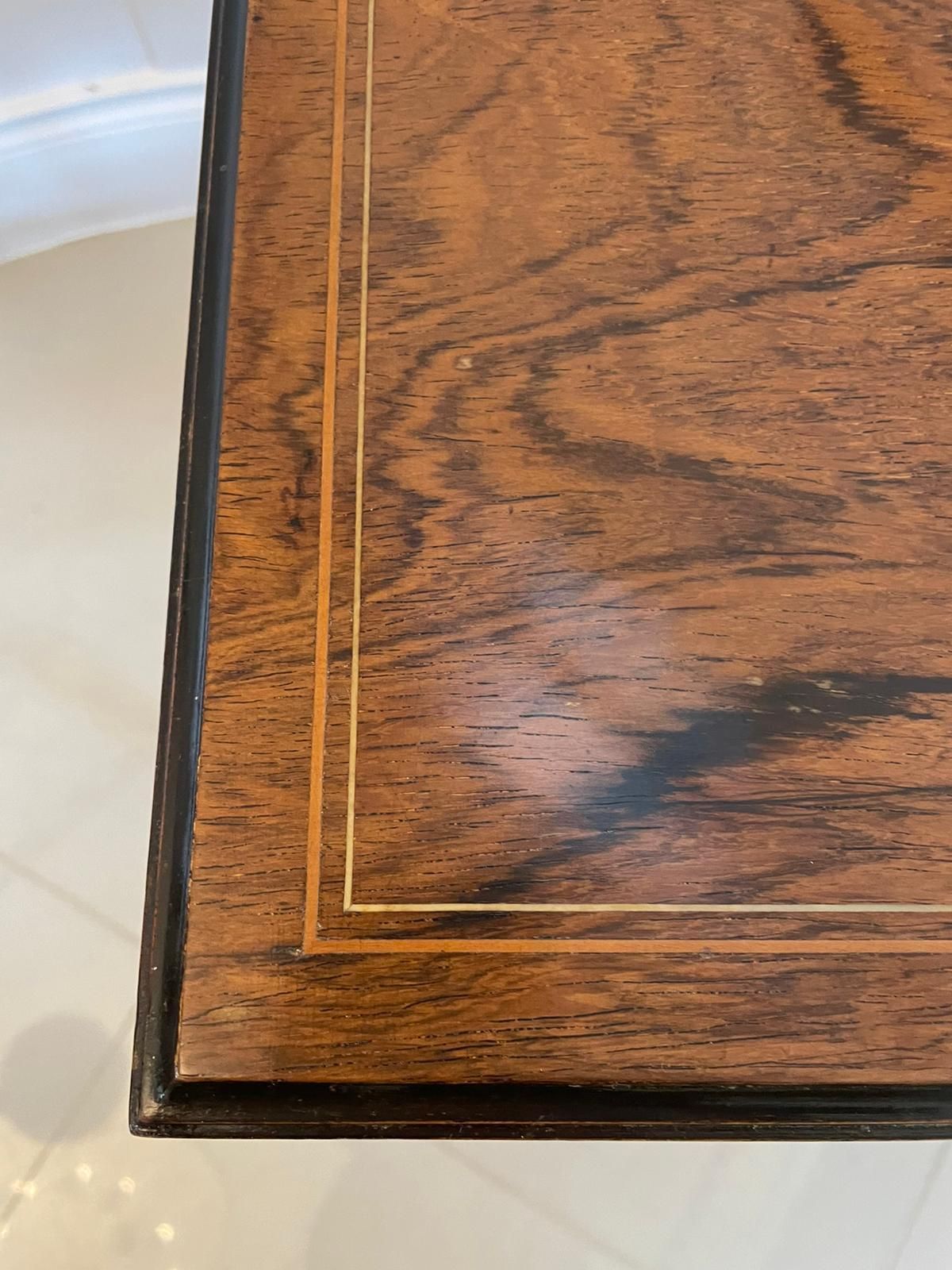 Unusual Antique Edwardian Quality Rosewood Inlaid Centre Table photo vinterior