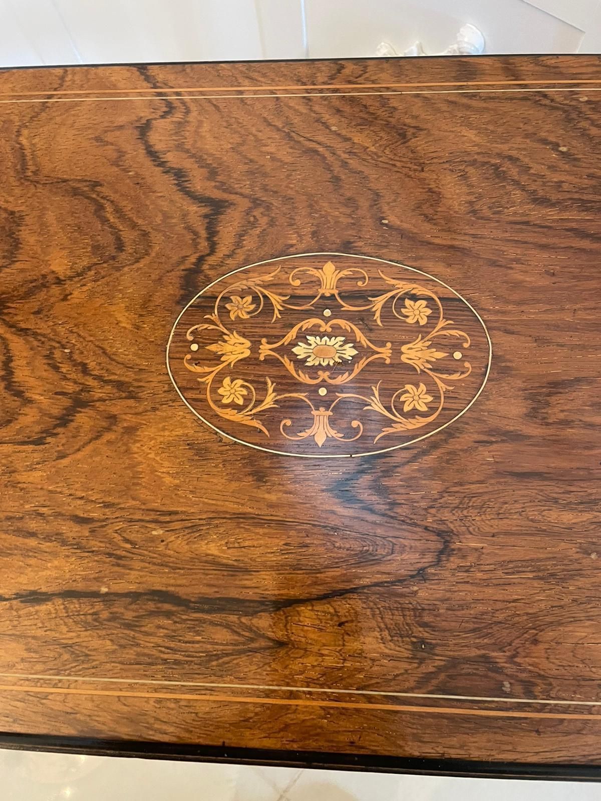 Unusual Antique Edwardian Quality Rosewood Inlaid Centre Table photo buy