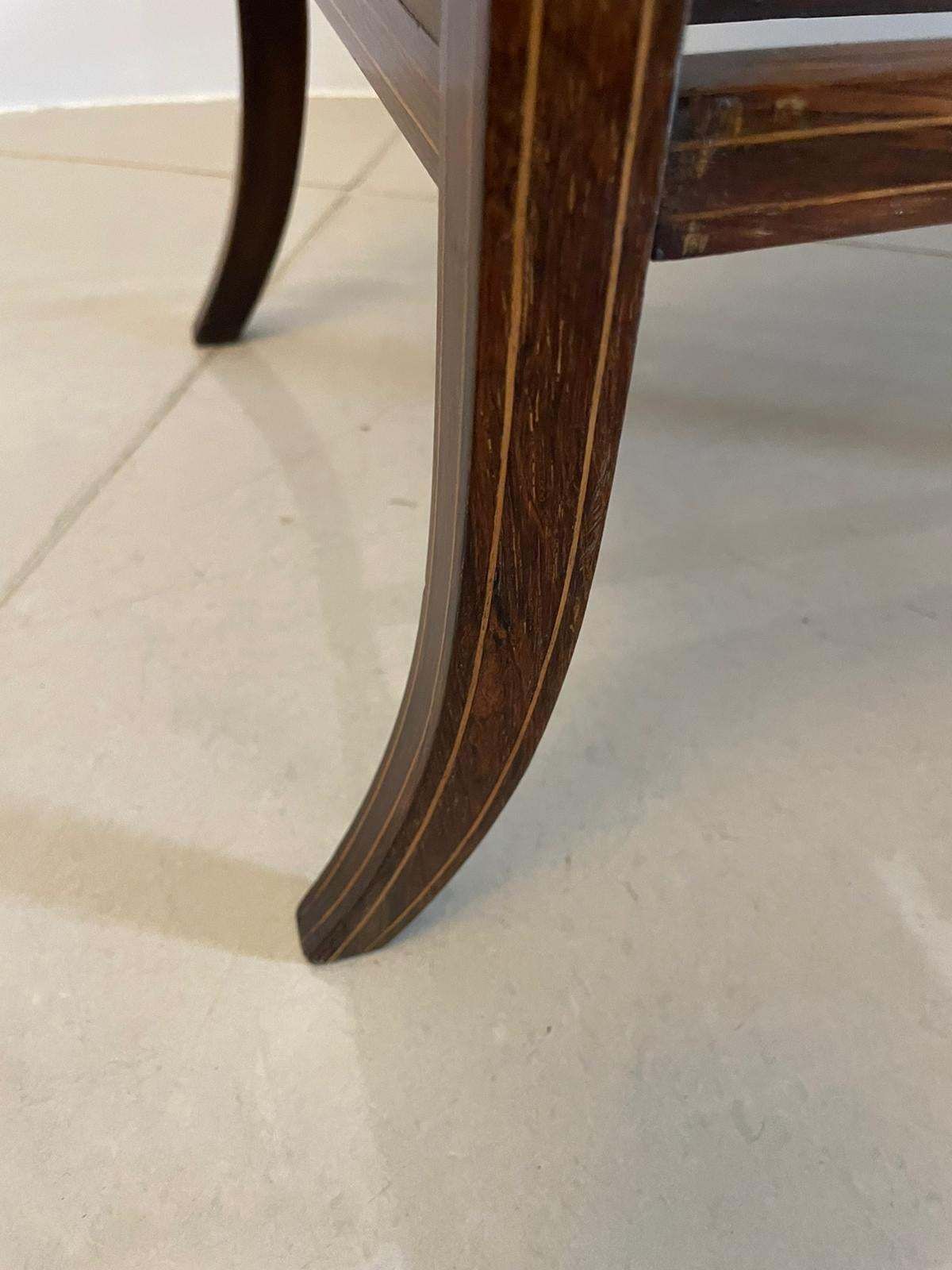 Furniture Unusual Antique Edwardian Quality Rosewood Inlaid Centre Table photo