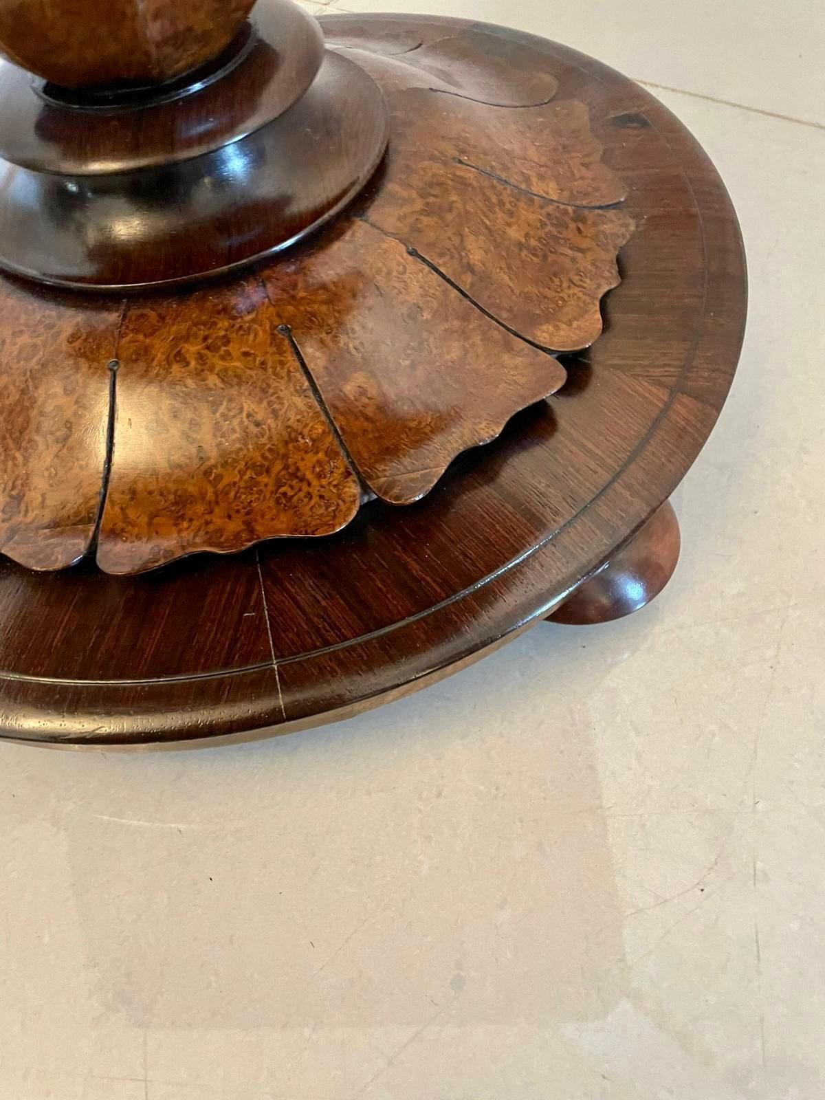 photo for sale Fine Quality Antique Victorian Burr Walnut Freestanding Sewing Table