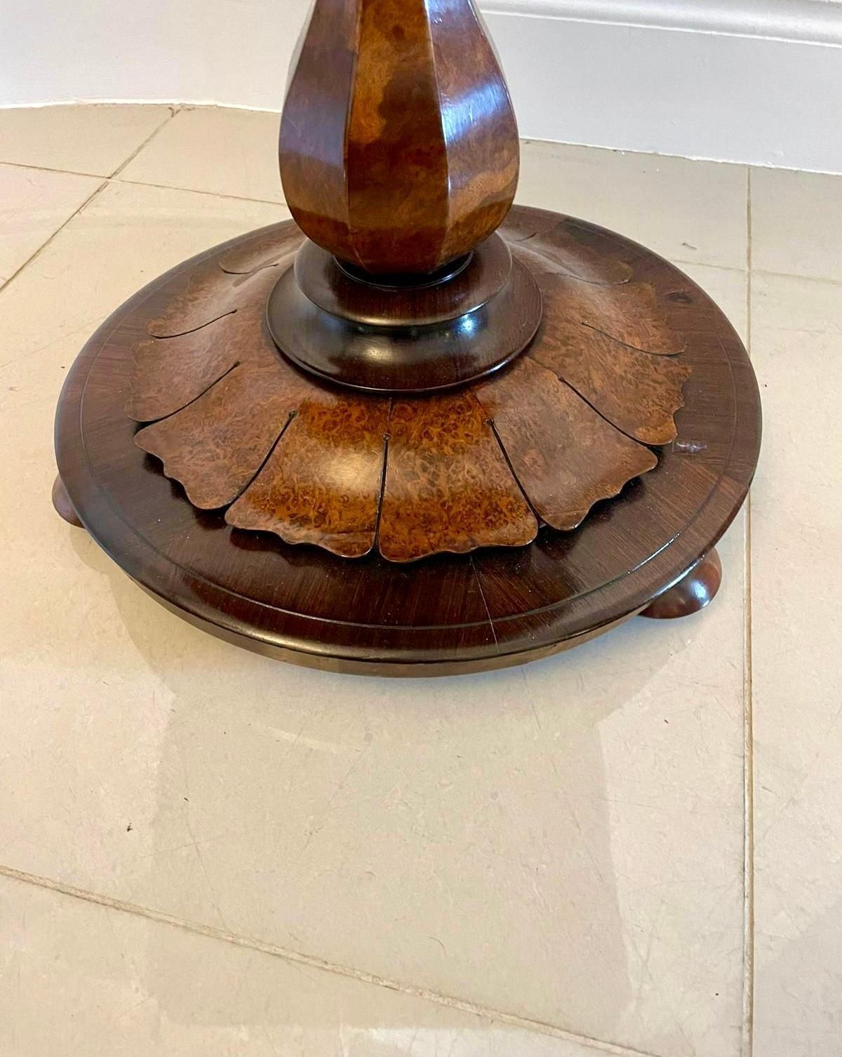 photo buy Fine Quality Antique Victorian Burr Walnut Freestanding Sewing Table