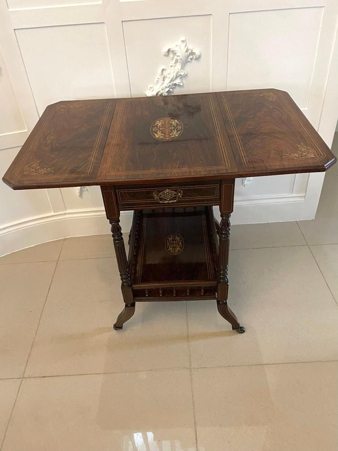 Outstanding Quality Antique Victorian Rosewood Inlaid Centre Table photo 1785.0