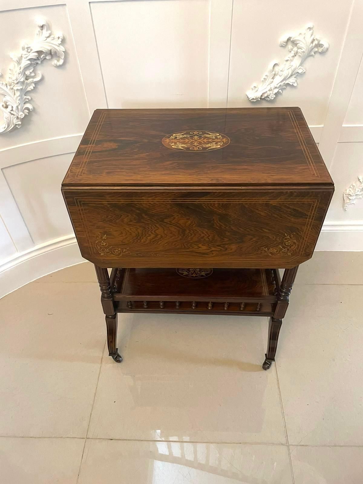 photo for sale Outstanding Quality Antique Victorian Rosewood Inlaid Centre Table