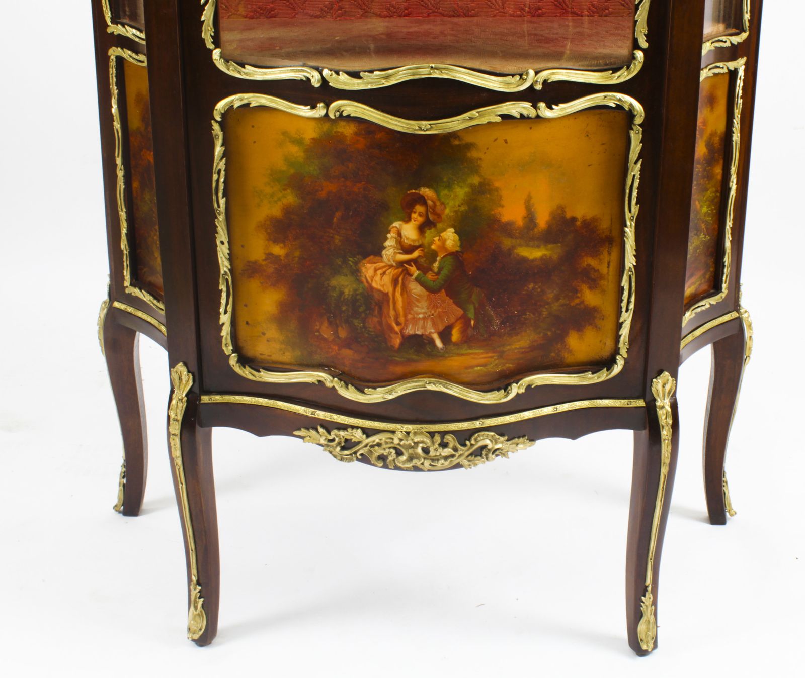 Antique French Vernis Martin Vitrine Display Cabinet  19th C photo for sale
