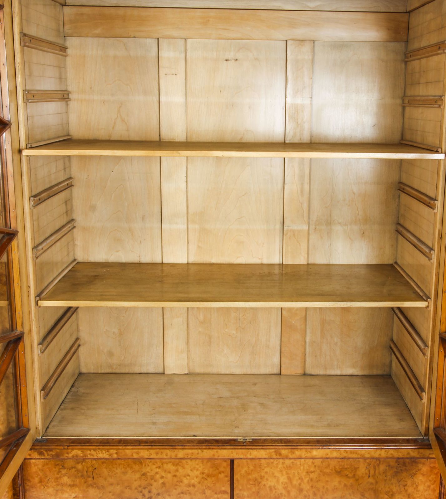 photo vinterior Antique French Charles X Burr Maple And Ormolu Bookcase Circa 1820 19th C