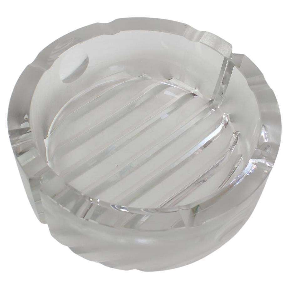 Mid Century Big Ashtray By Bohemia Glass, 1970's