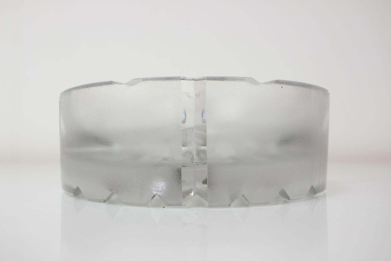 photo furniture Mid Century Big Ashtray By Bohemia Glass, 1970's