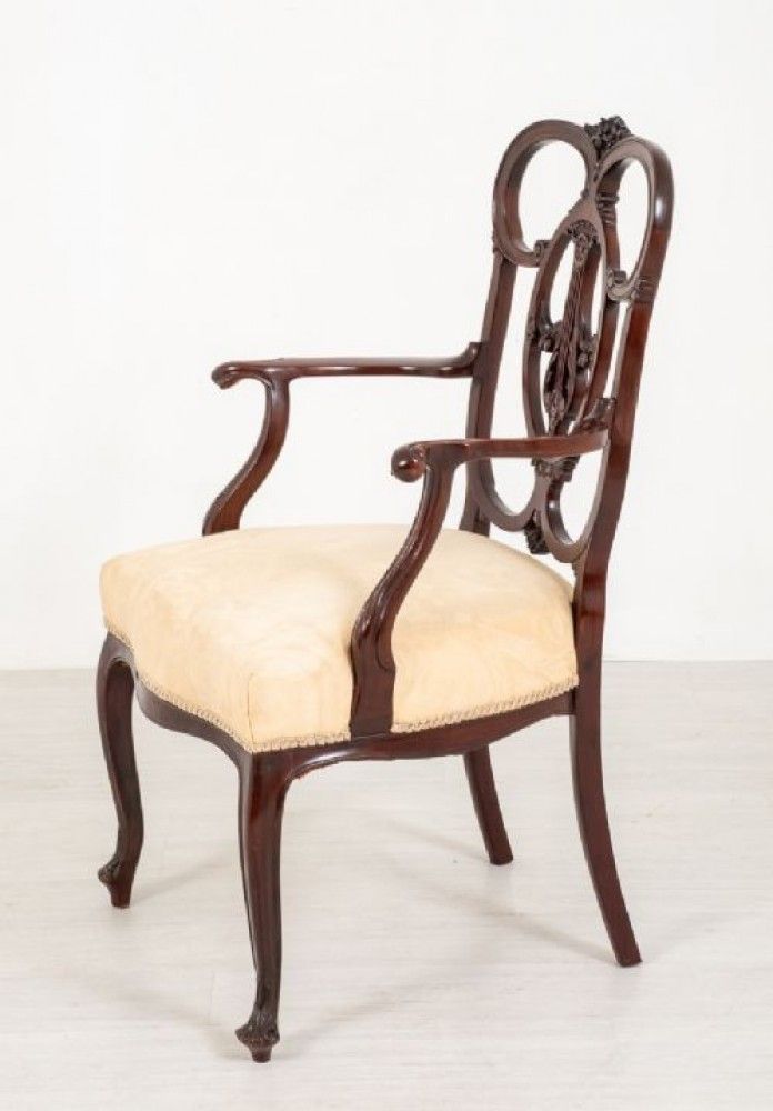Chippendale Carver Arm Chair   Antique Mahogany 1890 photo Furniture