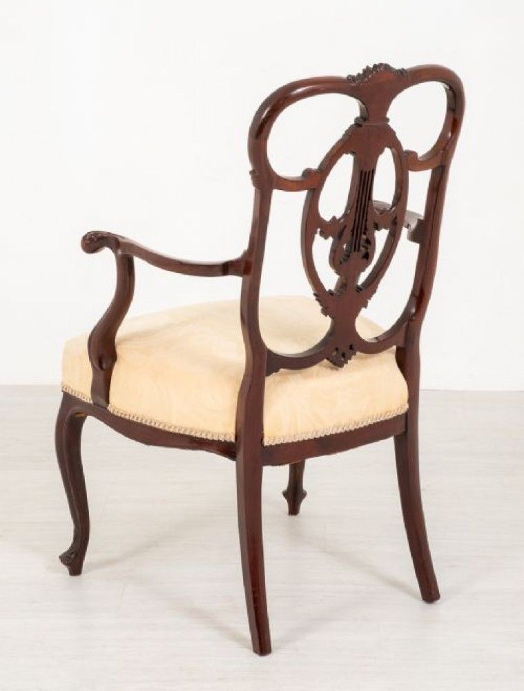 Chippendale Carver Arm Chair   Antique Mahogany 1890 photo vinterior