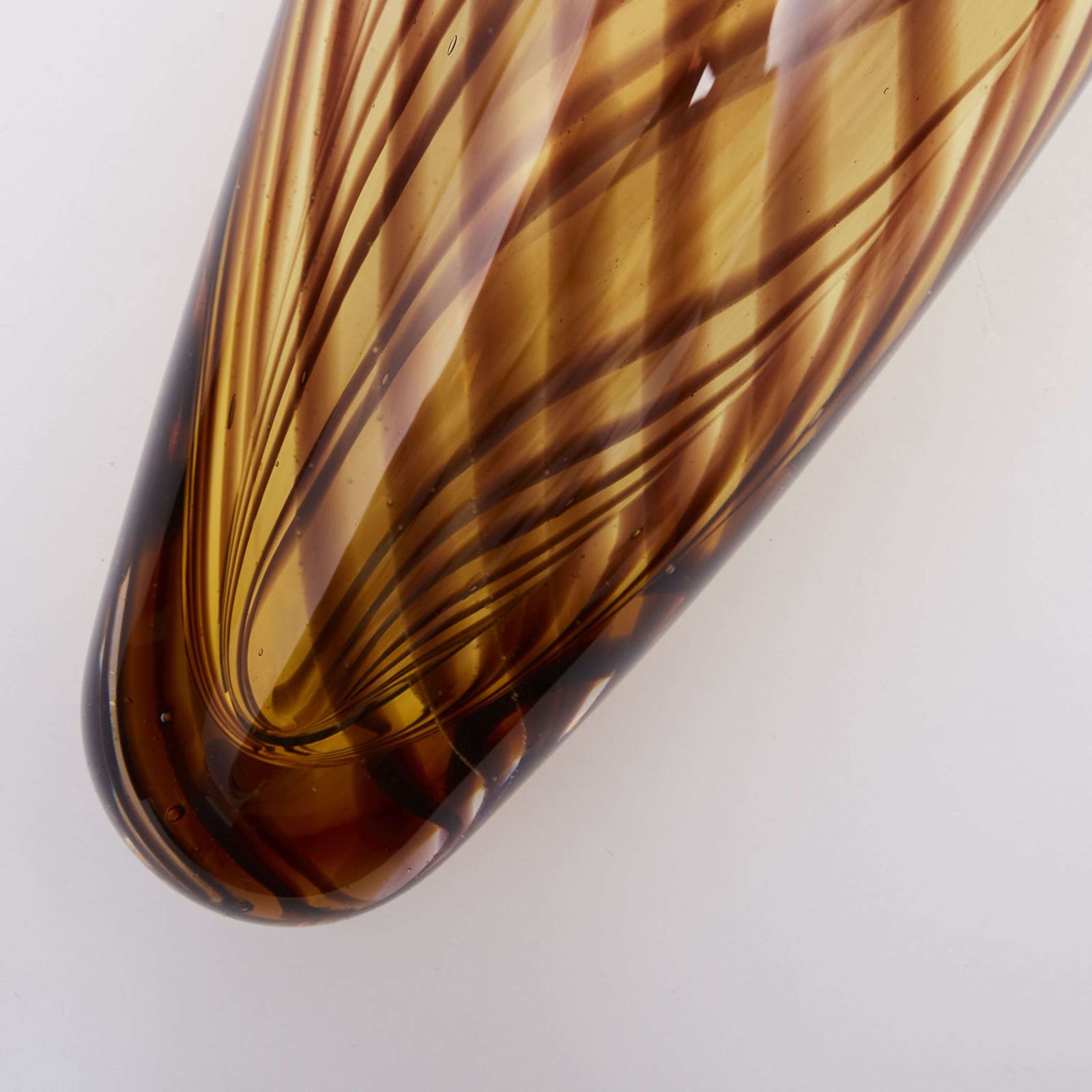 Elongated Murano Fish Sculpture 1950 In Reticello Glass photo vinterior