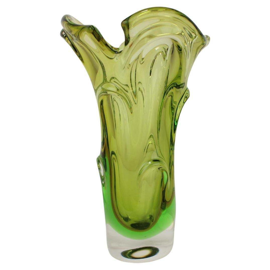 Mid Century Glass Vase Designed By Josef Hospodka, 1960's