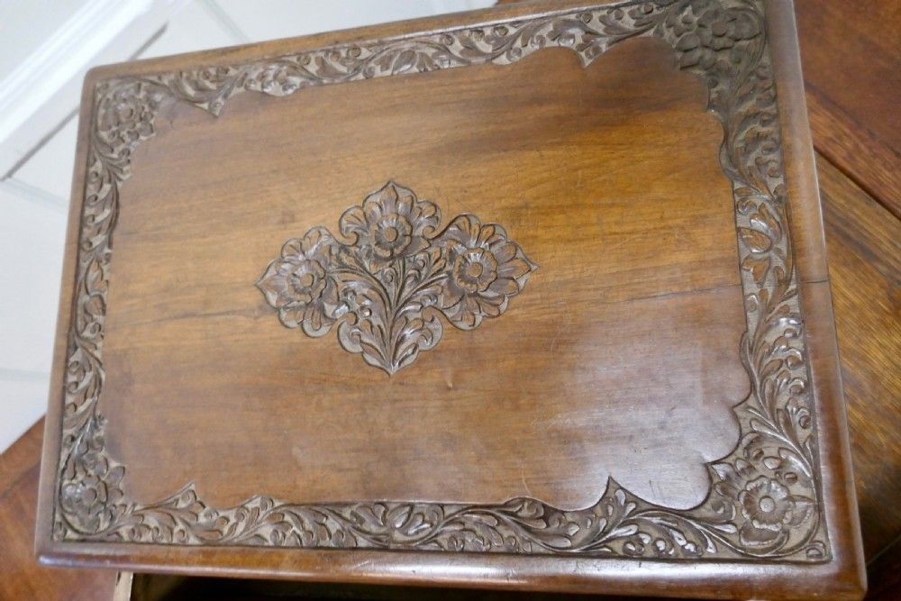Small Carved Cupboard With Drawer photo vintage