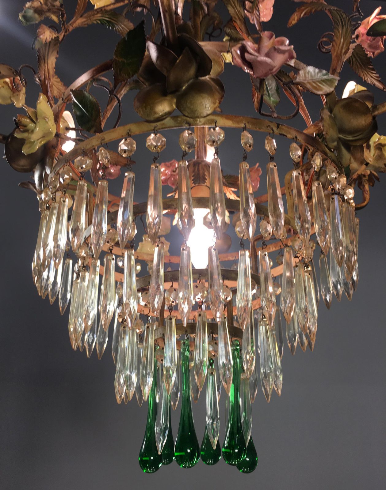 Mid 20th Century Fine Italian Chandelier, Murano, 1940 photo furniture