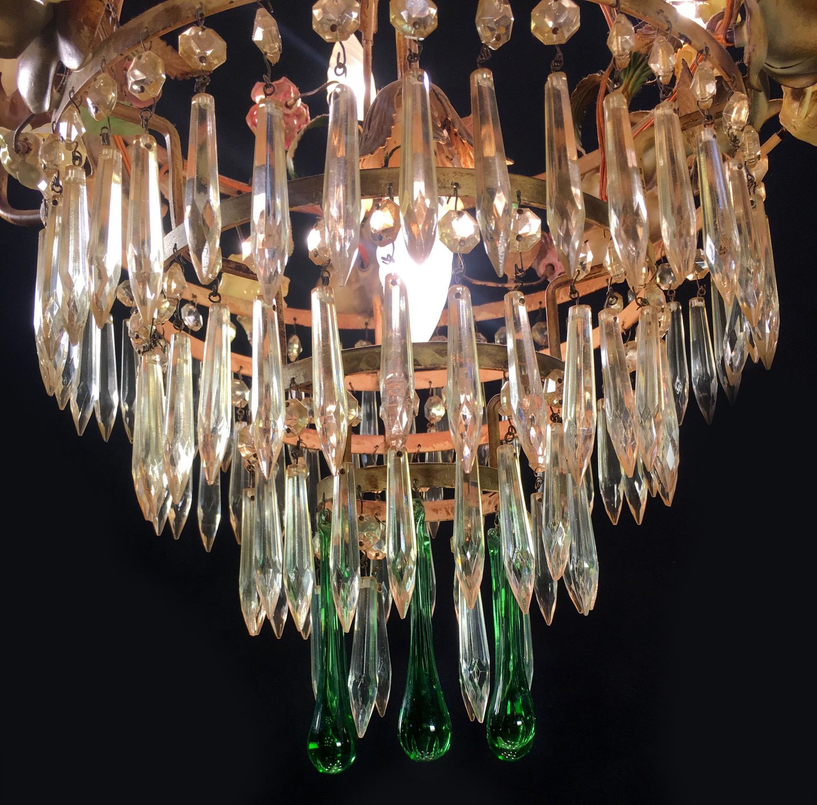 Mid 20th Century Fine Italian Chandelier, Murano, 1940 photo vinterior