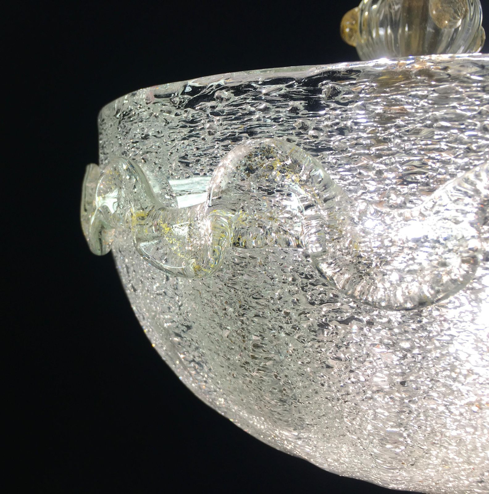 Chandeliers "The Princess", Gold Inclusion By Barovier & Toso, Murano, 1940s photo buy