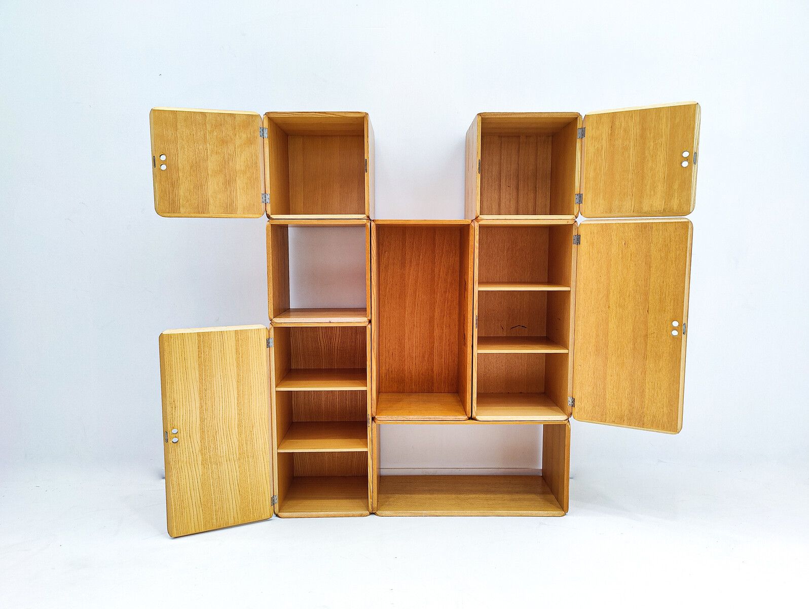 Set Of Mid Century Modular Wooden Cubes By Derk Jan De Vries photo 3590.0