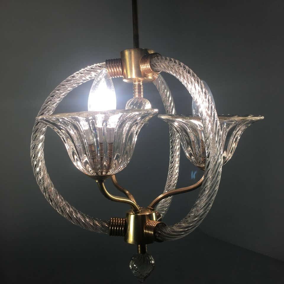 Charming Italian Chandelier By Barovier & Toso, Murano, 1940 photo 2352.6