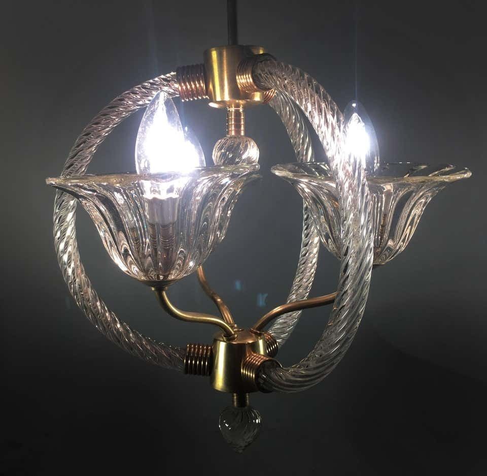 2352.6 Charming Italian Chandelier By Barovier & Toso, Murano, 1940 photo