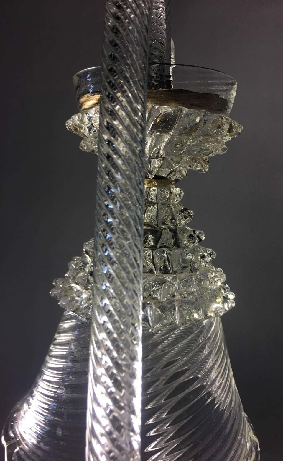 photo vinterior Italian Chandelier By Barovier & Toso, Murano, 1950