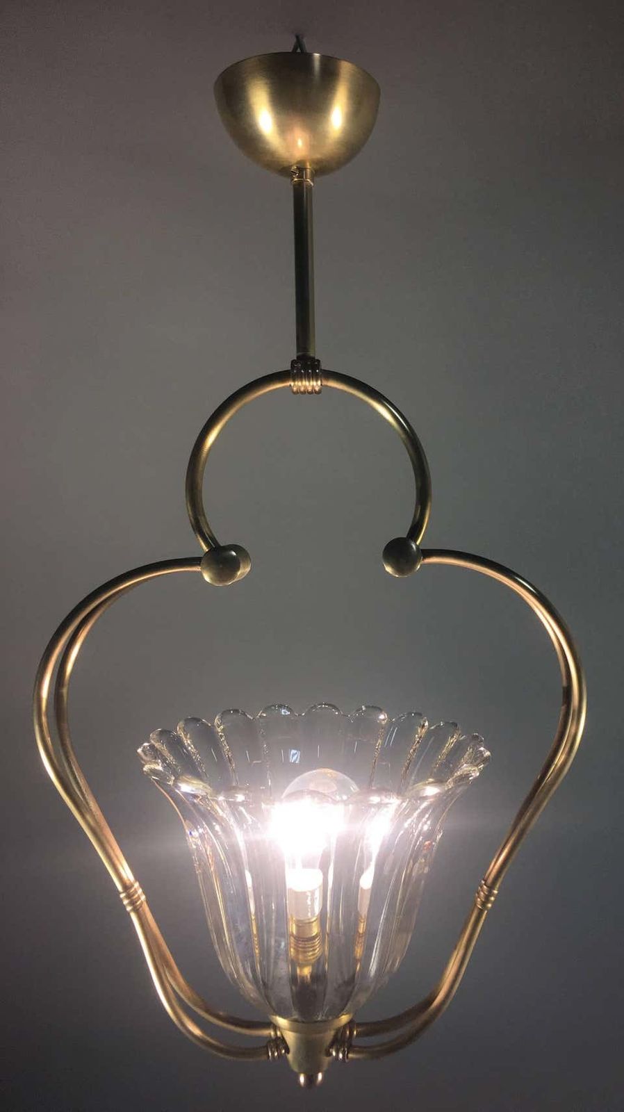 Art Deco Italian Chandelier By Ercole Barovier, Murano, 1940 photo buy