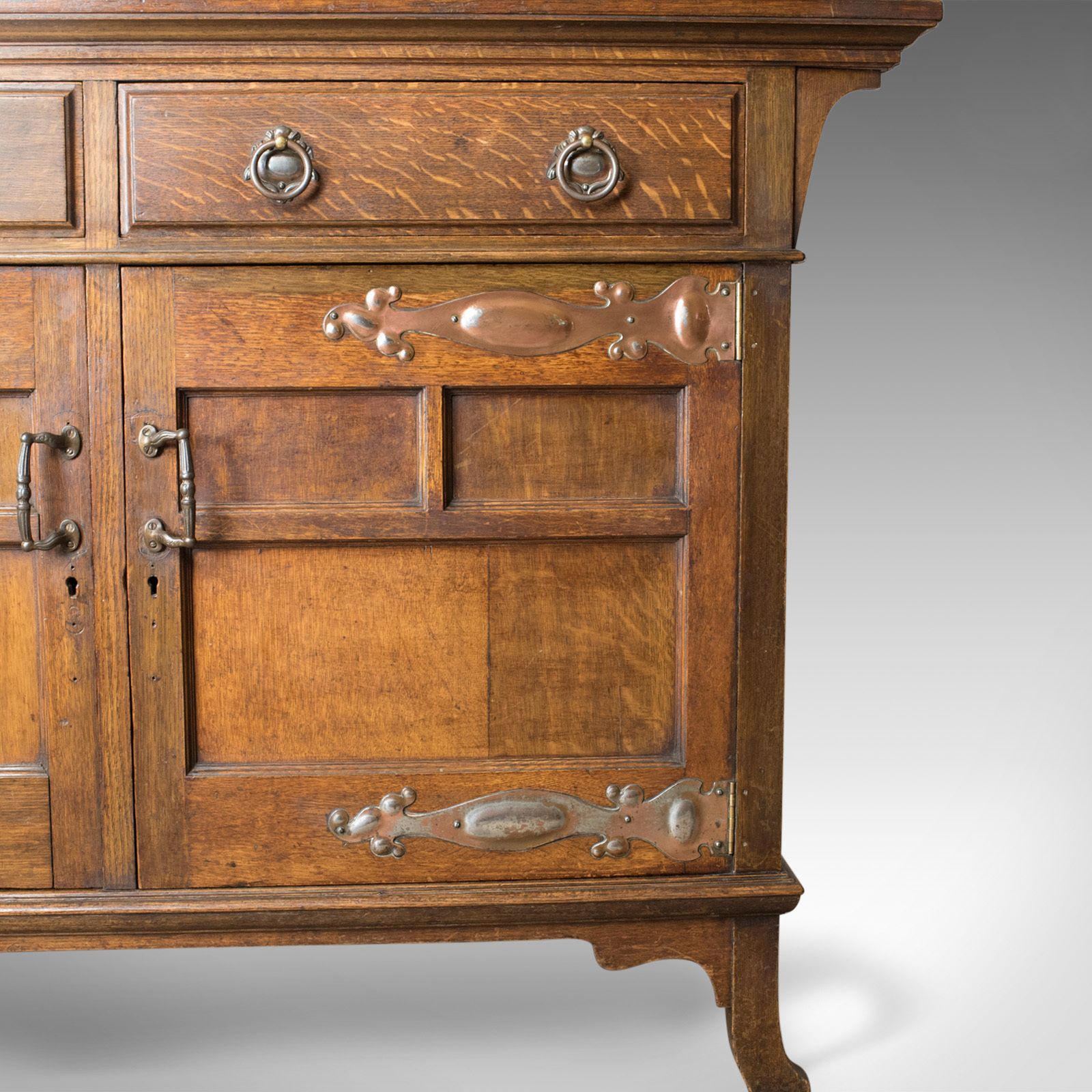 photo furniture Antique Sideboard, English Oak, Arts & Crafts Cabinet, Liberty Taste, Circa 1900