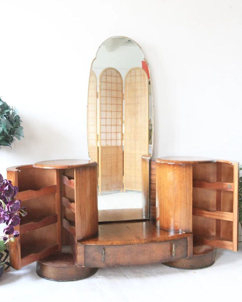 Art Deco Mirrored Bedroom Vanity Dressing Table By Shrager Brothers Masterpiece Furniture, London photo 2178.0