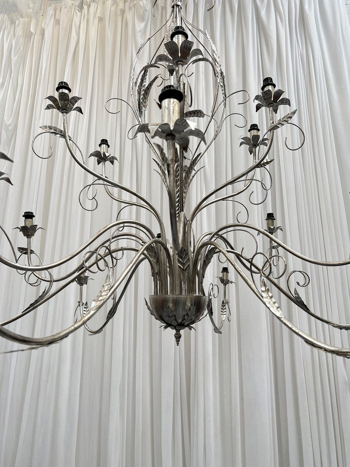 Set Of 4 Italian Silver Gilt Chandeliers photo 2100.0