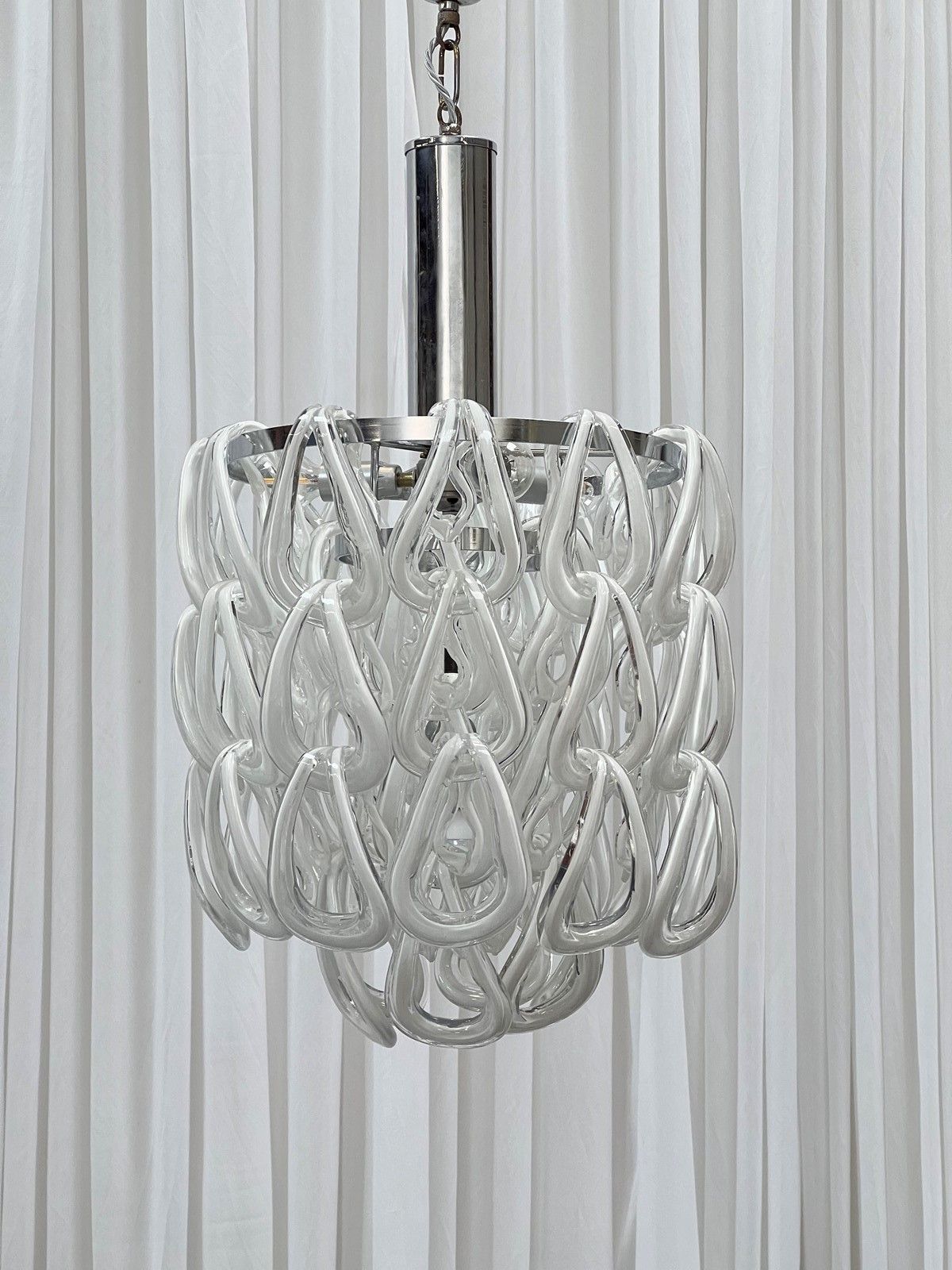 Vistosi Chandelier Designed By Angelo Mangiarotti photo for sale