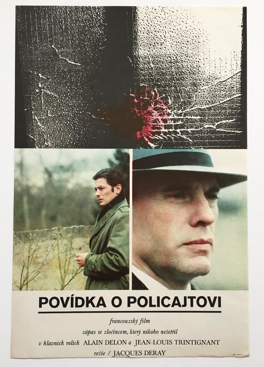 Original Film Poster, Flic Story, Libor Fára, 1975, Genuine Czech Vintage Print