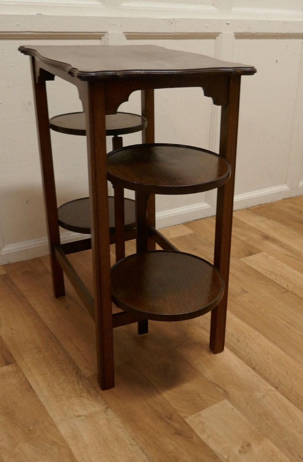 A 4 Tray Mahogany Table Cake Stand Or Dumb Waiter photo Home Decor