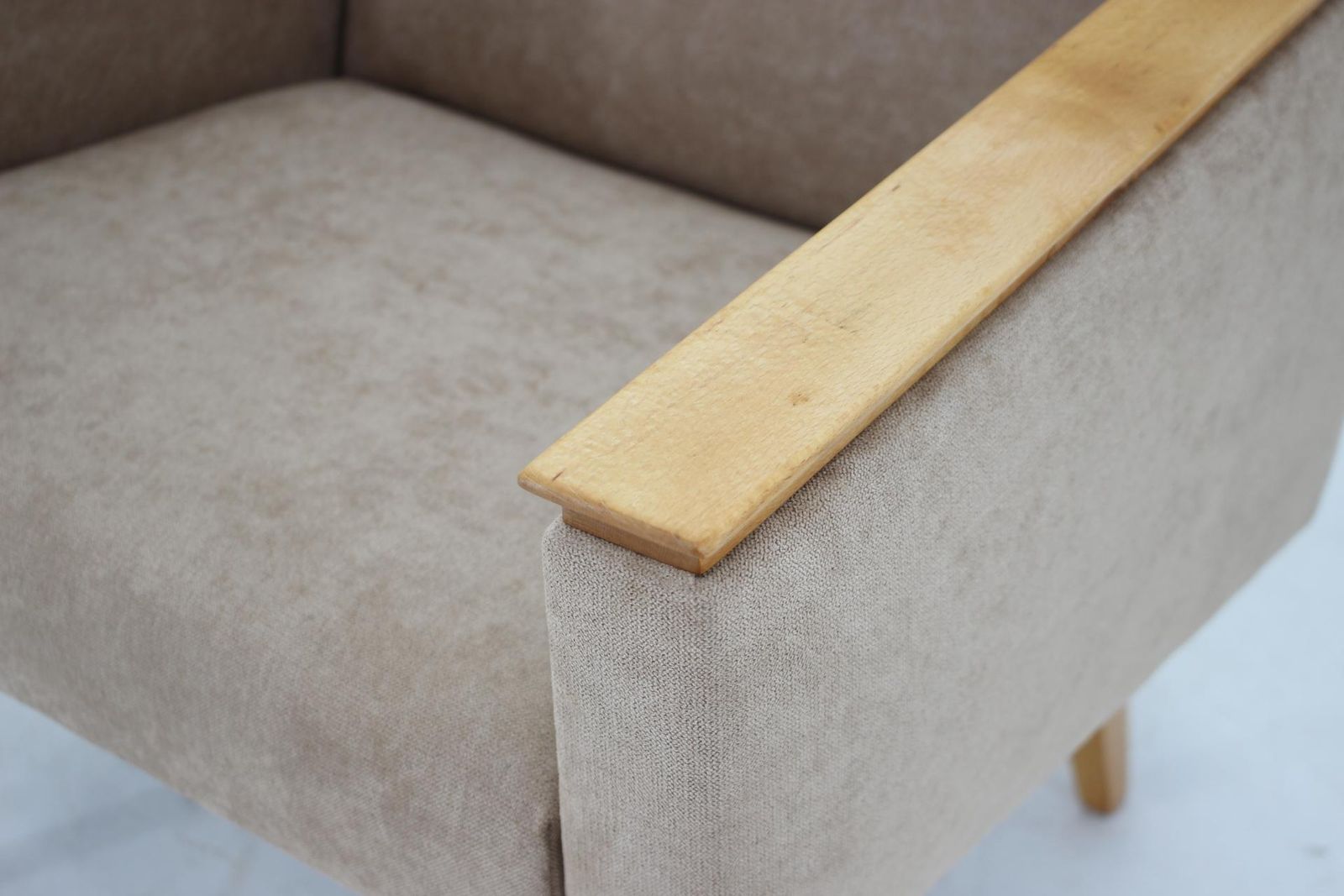 Pair Of Minimalist Mid Century Armchairs, Czechoslovakia photo buy