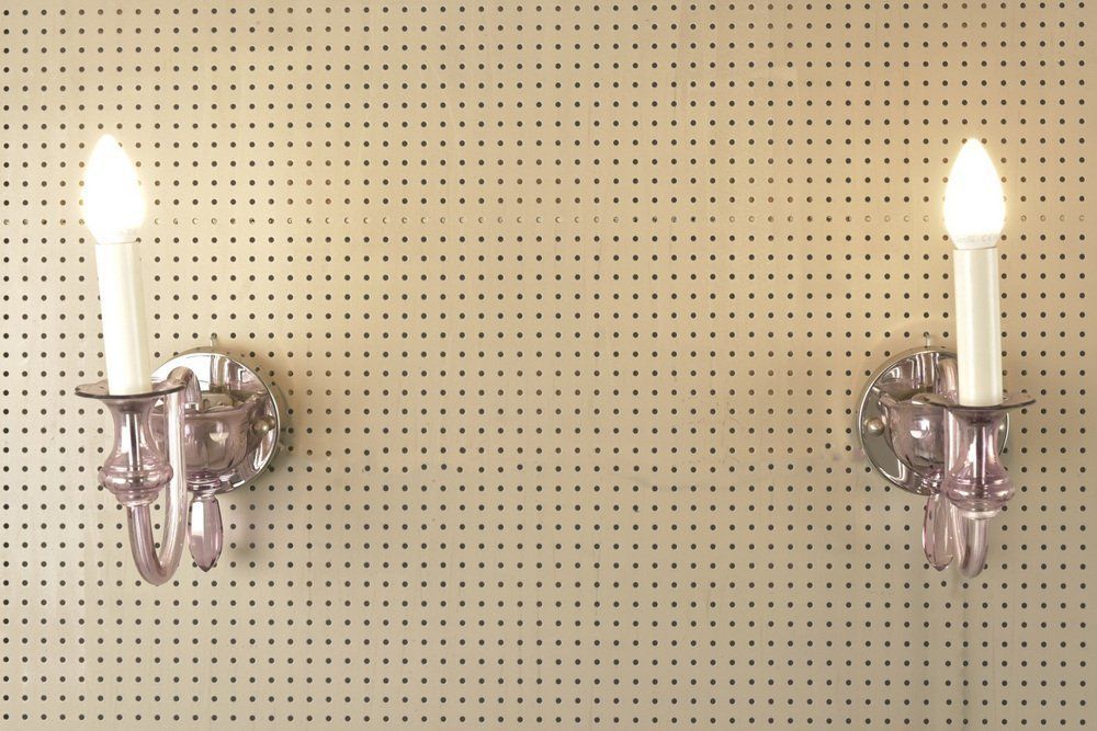 Glass Wall Lamps In Factory Design From Palwa, Germany, 1960s, Set Of 2 photo Lighting