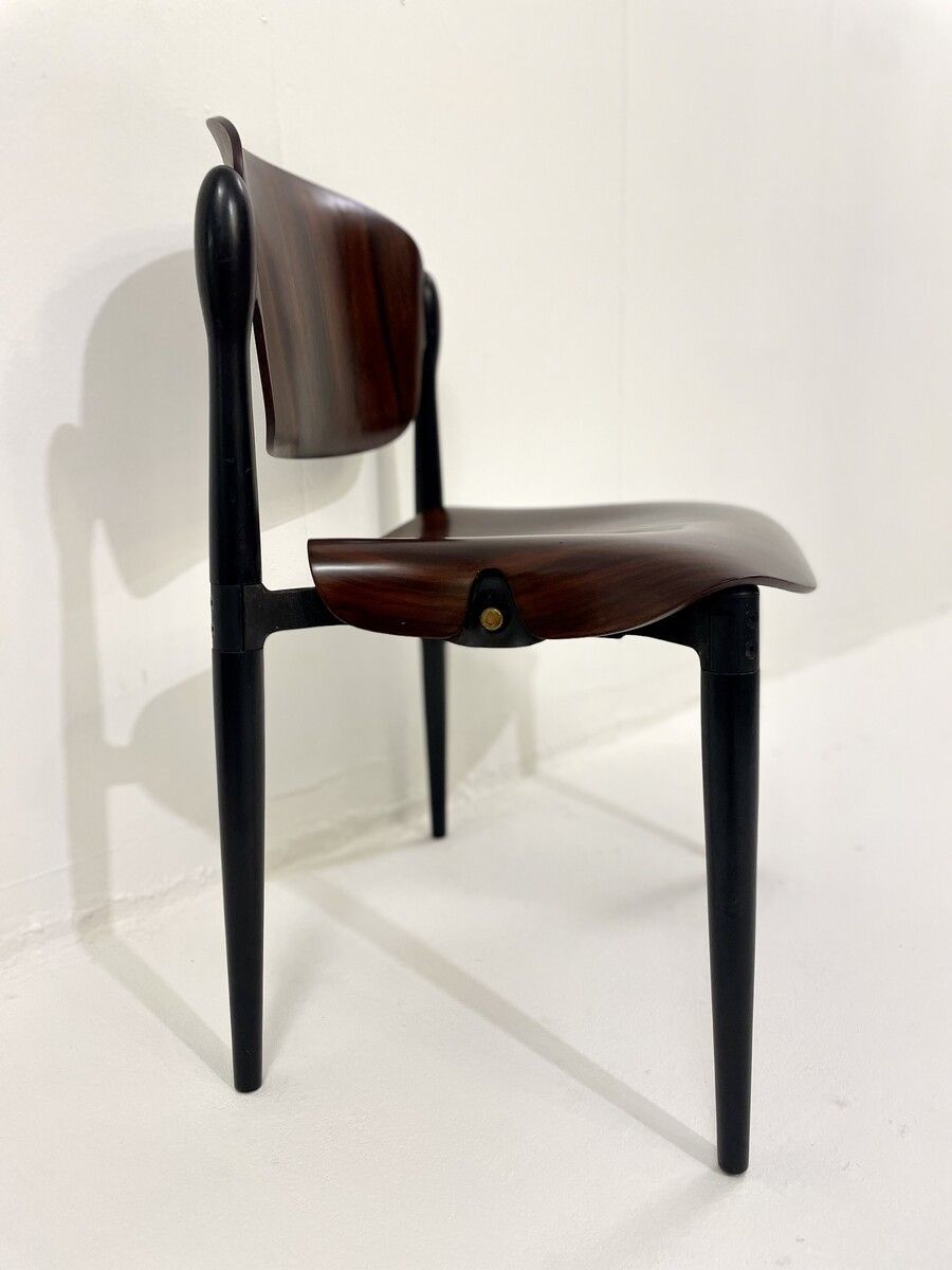 Set Of 6 Mid Century "S83" Chairs By Eugenio Gerli For Tecno photo vinterior