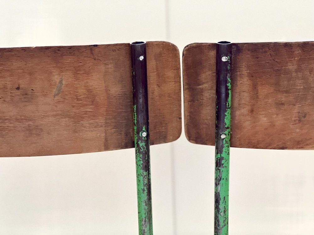 Industrial Wooden Chair, 1970s photo vinterior