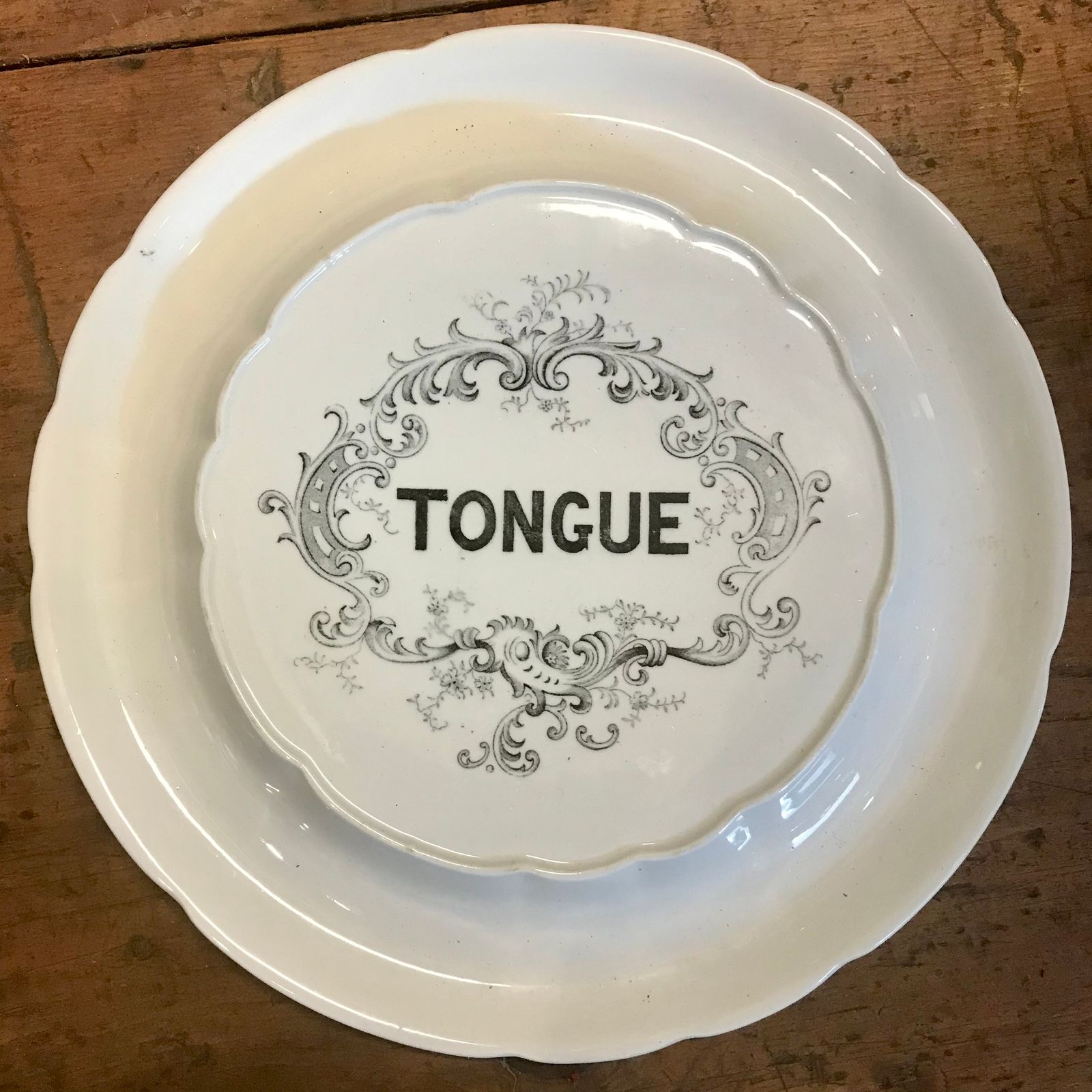 Edwardian Ironstone Tongue Plate Reserved