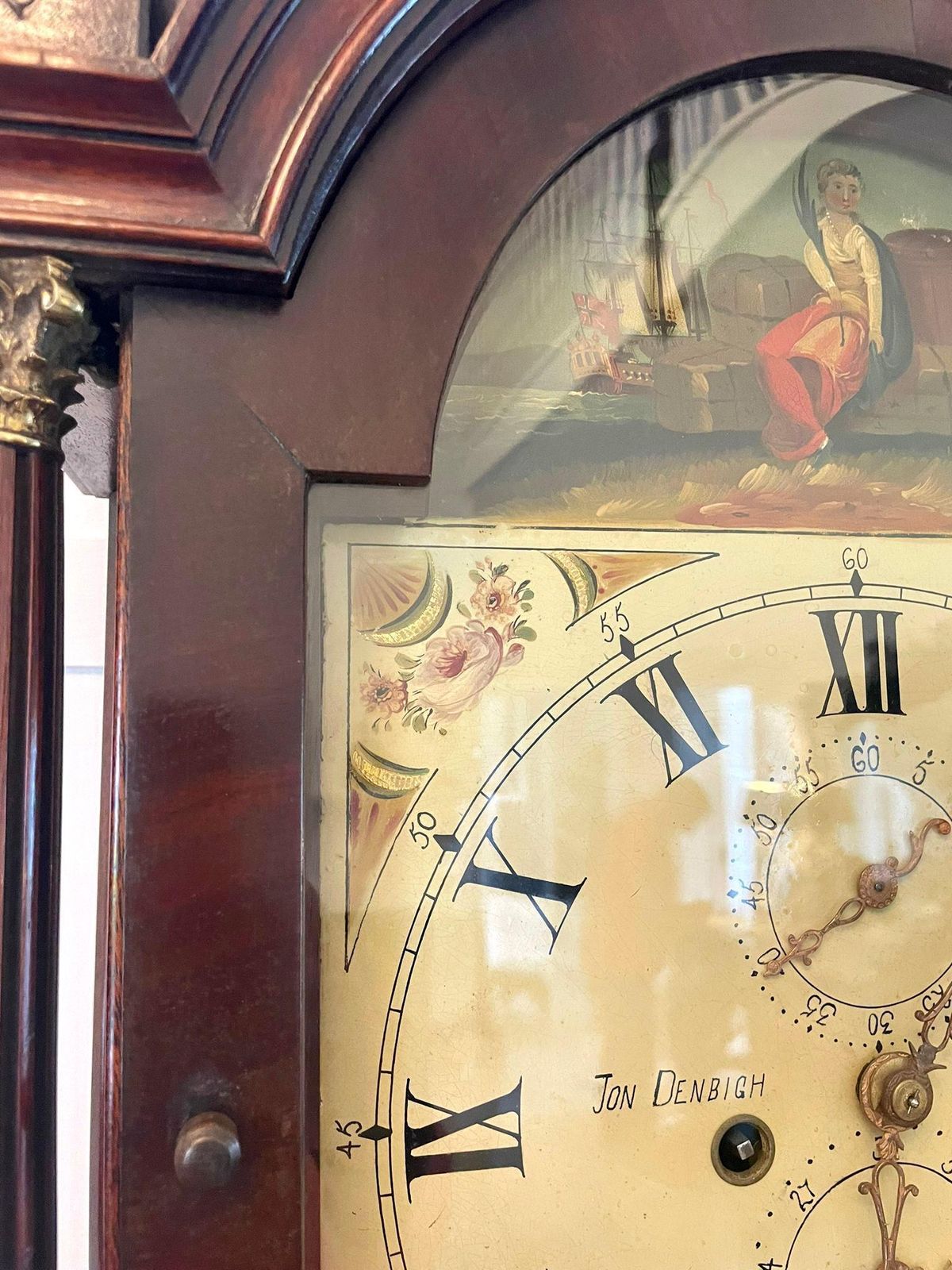 Home Decor Antique George III Superior Quality Mahogany Inlaid Eight Day Longcase Clock photo