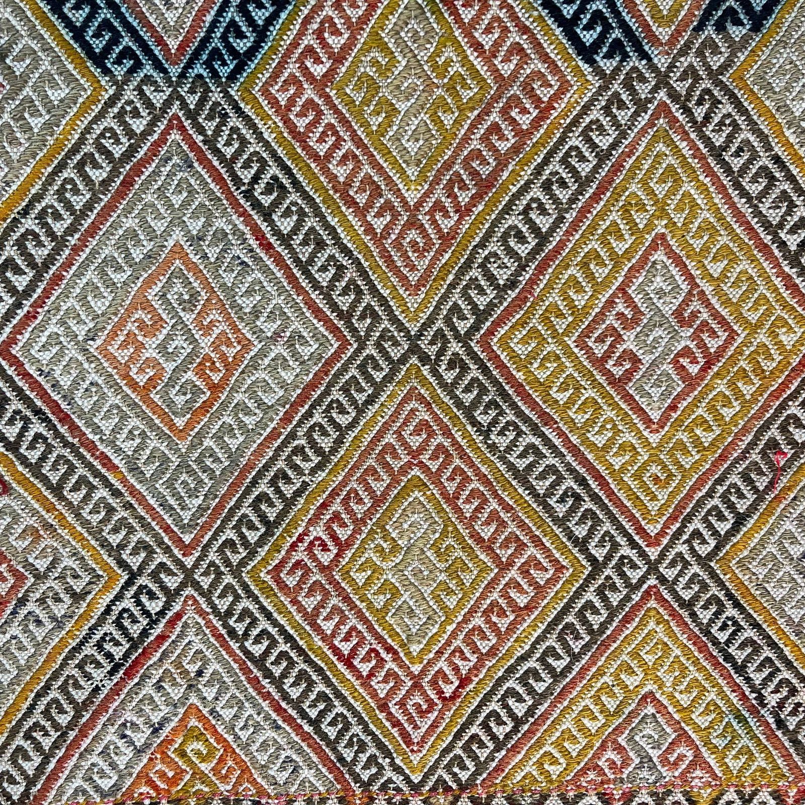 photo furniture Traditional Turkish Mini Kilim Rug , Vintage Anatolian Turkish Kilim Rug , 99 X 45 Cm