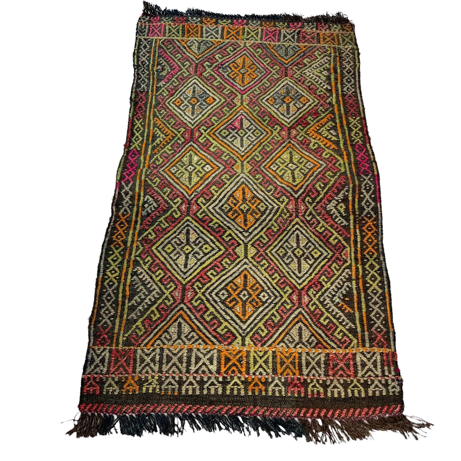 Traditioneel Turks Mini Kilimkleed, Vintage Anatolisch Turks Kilimkleed, 90 X 52 Cm photo buy