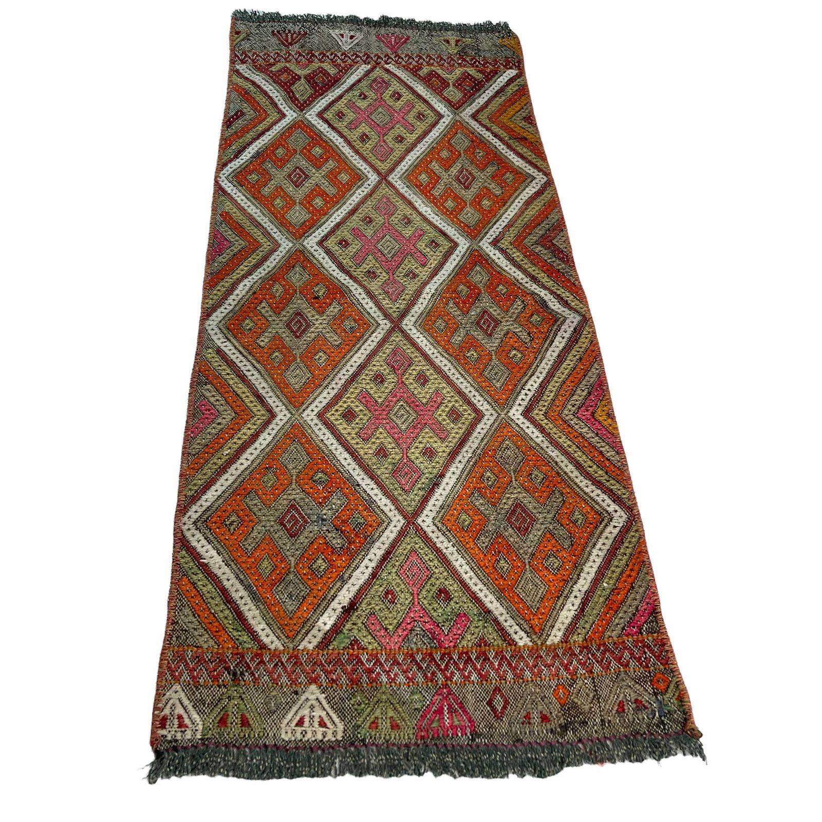 Traditioneel Turks Mini Kilimkleed, Vintage Anatolisch Turks Kilimkleed, 94 X 40 Cm photo buy