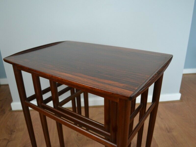 photo for sale Mid Century Danish Rosewood Nest Of Tables