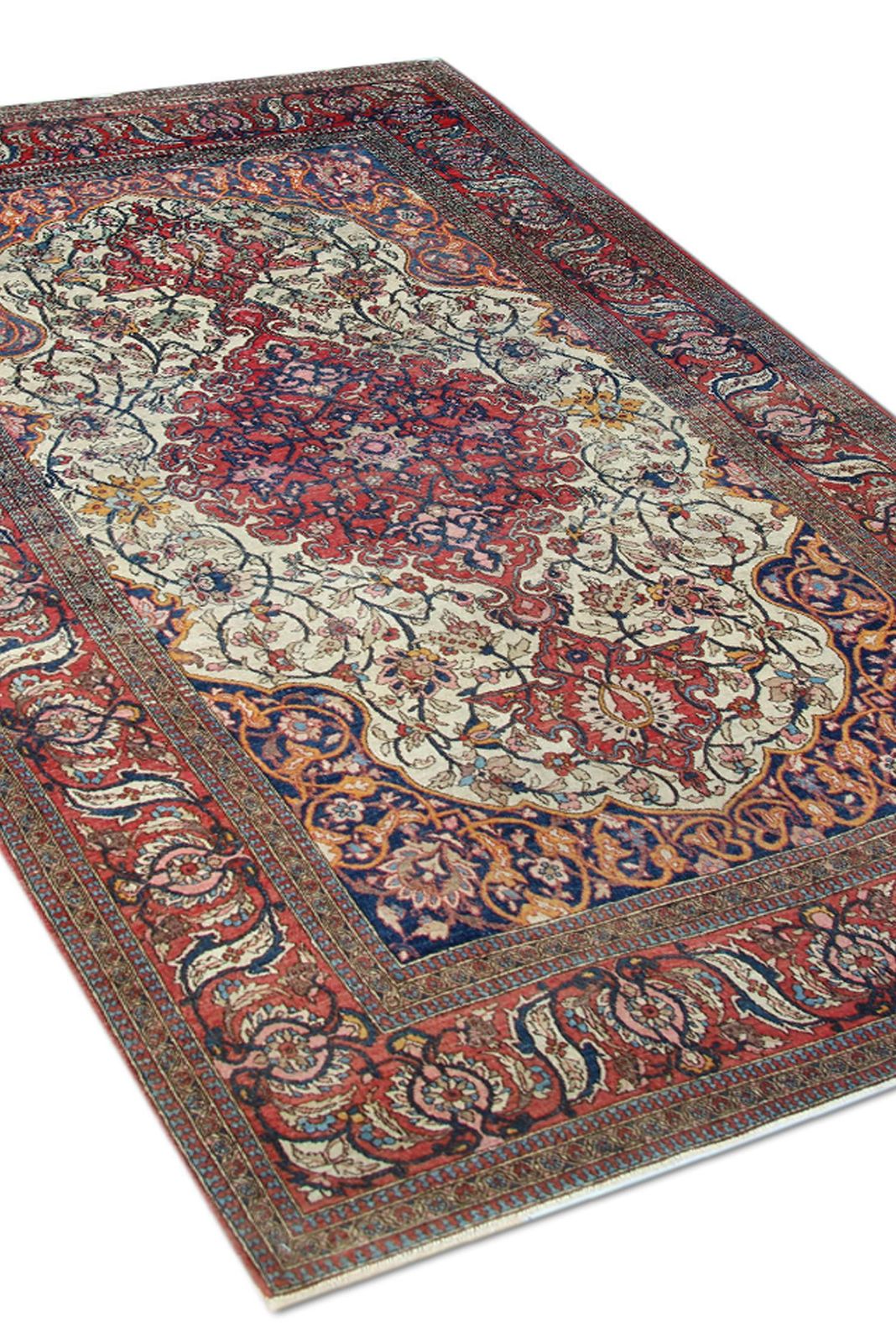 Handmade Wool Antique Rug Oriental Beige Traditional Living Room Rug photo furniture