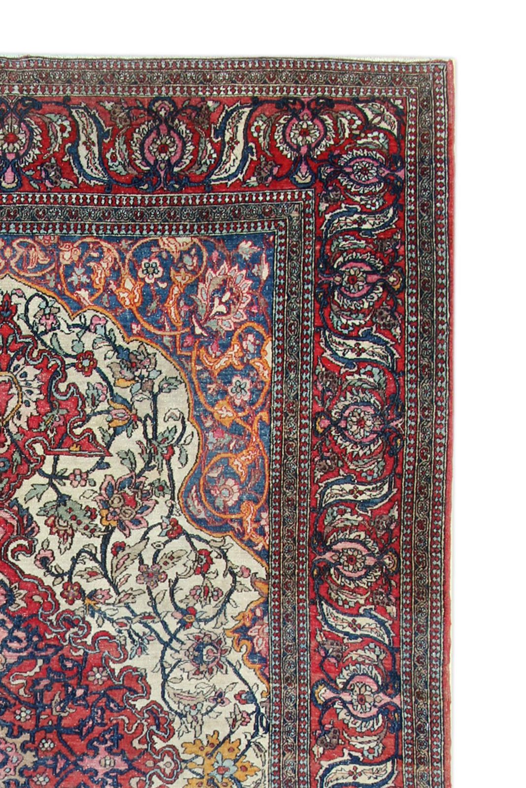 Handmade Wool Antique Rug Oriental Beige Traditional Living Room Rug photo Textiles
