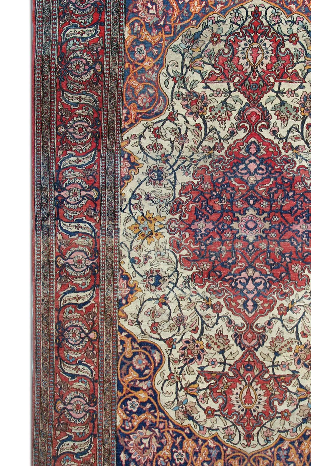 Handmade Wool Antique Rug Oriental Beige Traditional Living Room Rug photo 10680.0