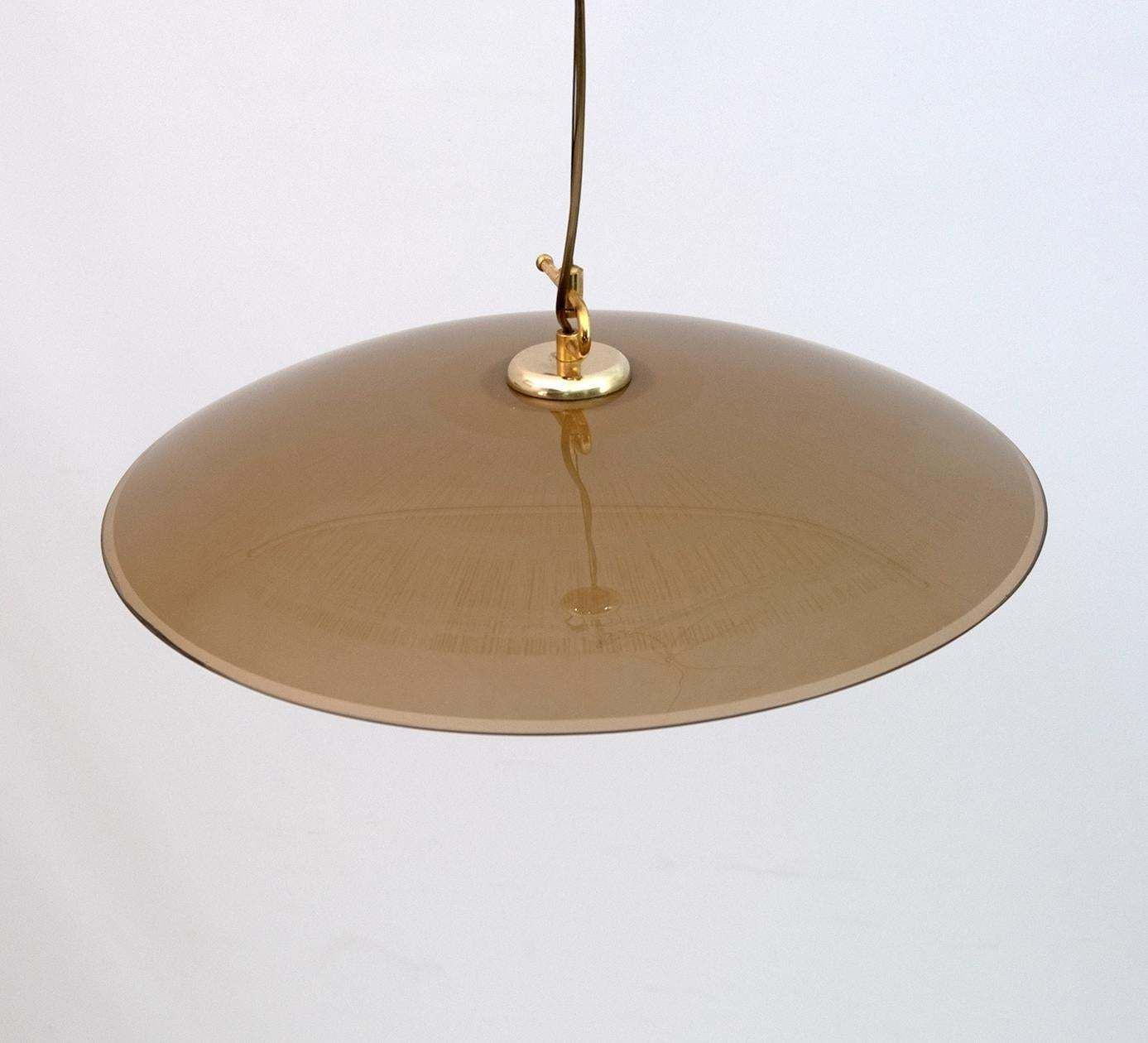 Mid Century Modern Italian Murano Glass Pendant Lamp Murano, 1970s photo Lighting