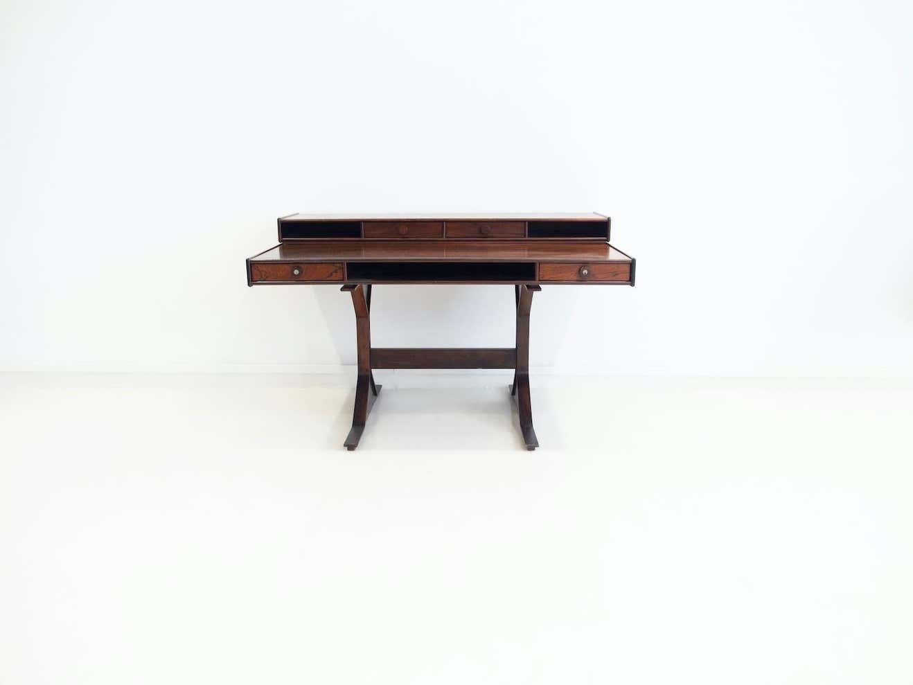 Gianfranco Frattini For Bernini Wooden Desk With Storage Compartments photo furniture