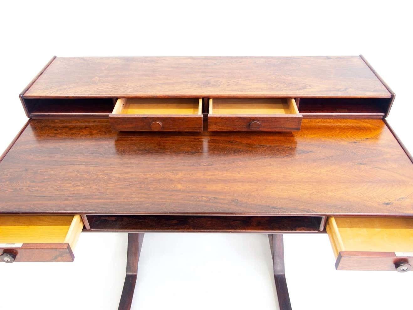 Gianfranco Frattini For Bernini Wooden Desk With Storage Compartments photo buy