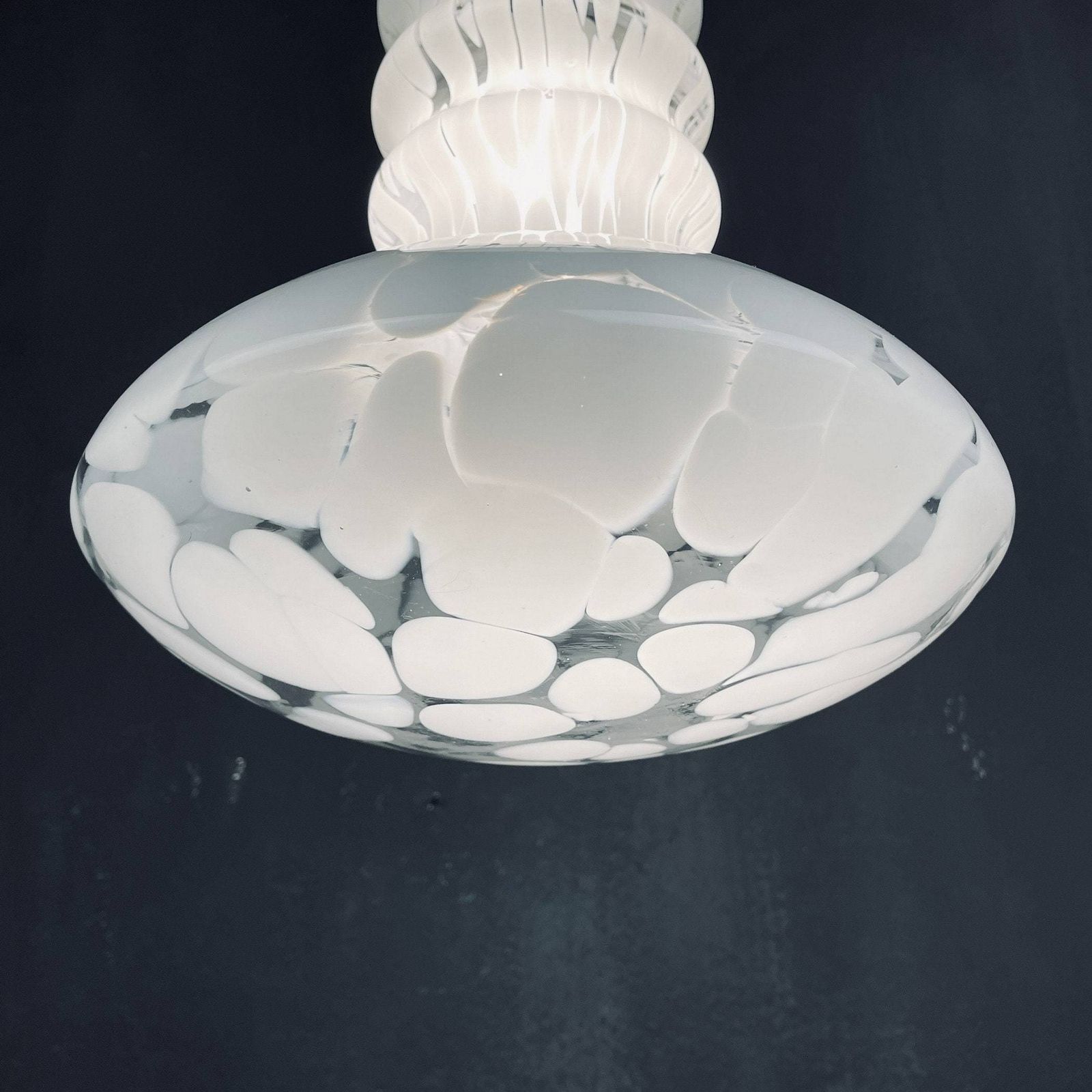 Mid Century White Murano Pendant Lamp Designed By Carlo Nason For Mazzega Italy 1960s photo 350.0