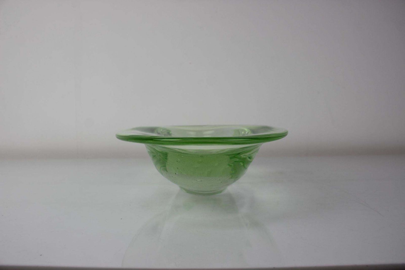 Mid Century Art Glass Bowl By Zelezno Borske Sklo, 1960's photo Home Decor