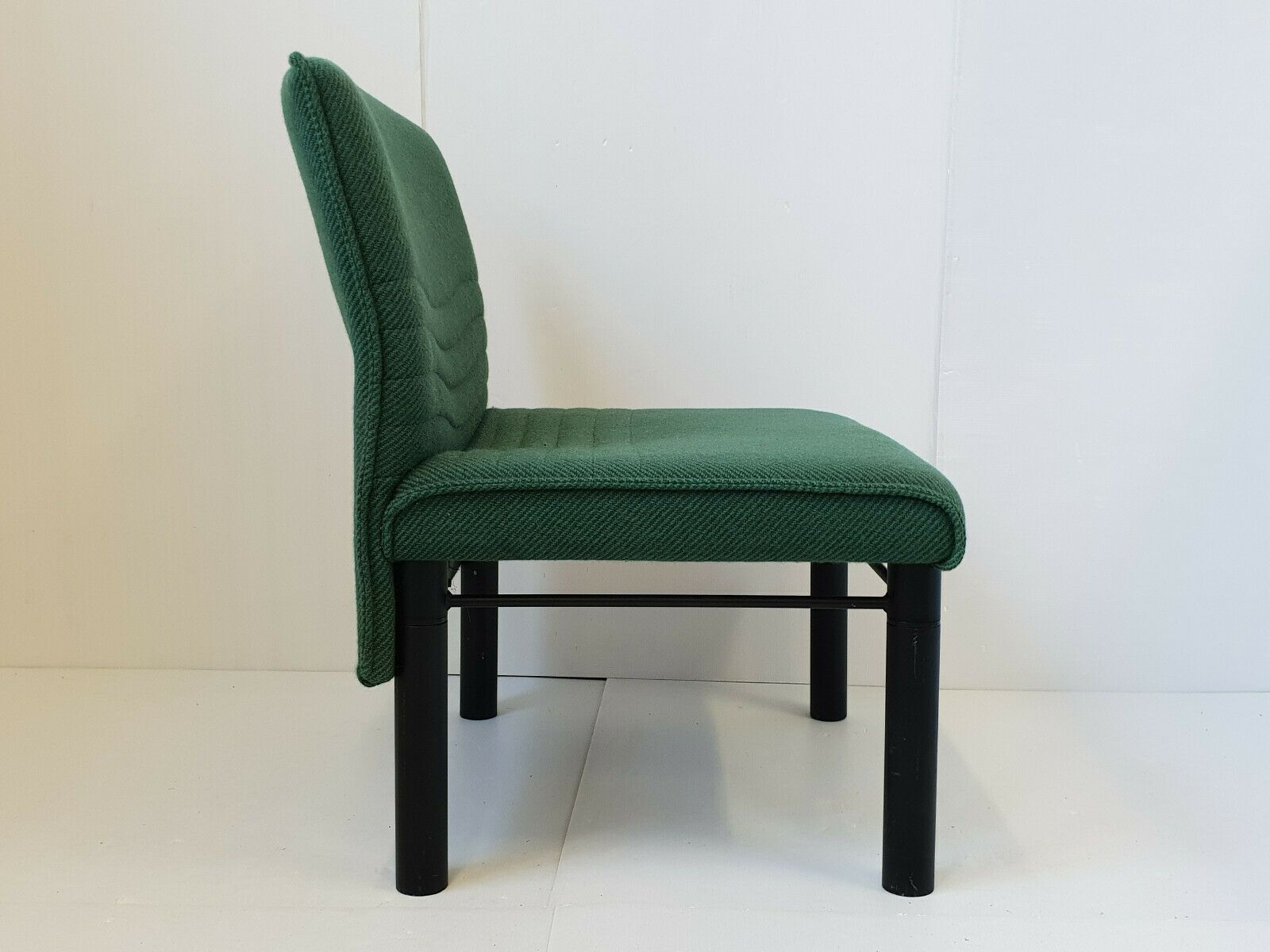 Chair Armchair Vintage 1980 In Wool & Steel 80s 1980s Model A photo buy
